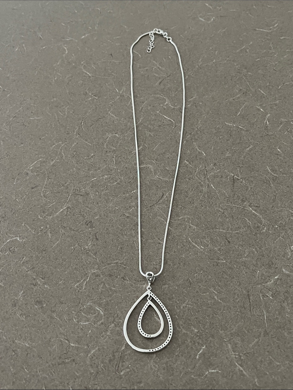 18k Gold Plated Silver Teardrop Pendant Necklace - 12-16”